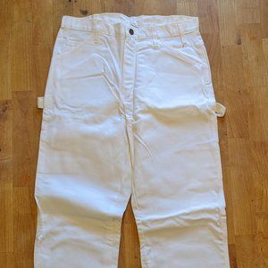 Vintage Dickies White Painters Carpenter Pant 33 x 34 New Deadstock